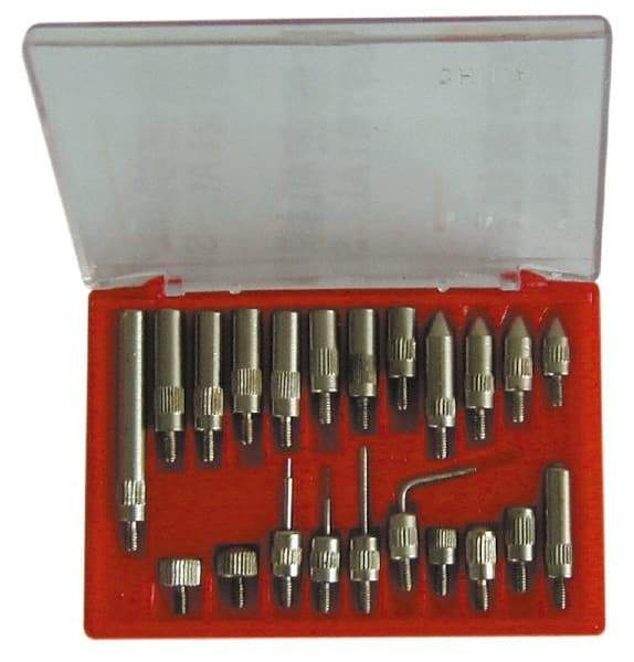 Value Collection - 0.001" Graduation, 0-100 Dial Reading, Indicator & Base Kit - 2" Base Length x 2" Base Width x 2-1/2" Base Height, 2-3/16" Dial Diam - A1 Tooling