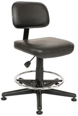 Bevco - Pneumatic Height Adjustable Chair - Vinyl Seat, Black - A1 Tooling