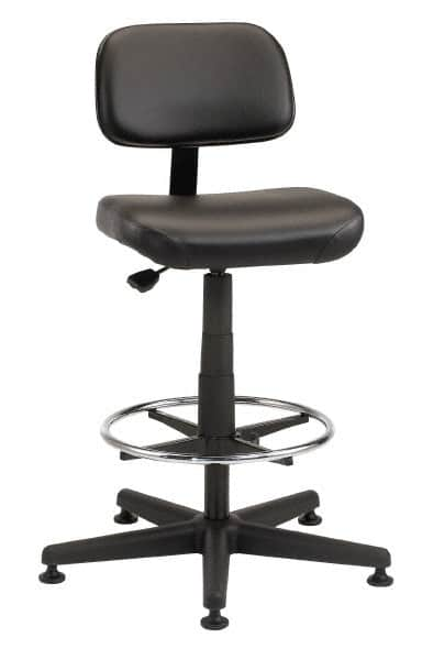 Bevco - Pneumatic Height Adjustable Chair - Vinyl Seat, Black - A1 Tooling