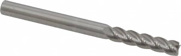 Accupro - 1/4", 4 Flute, Single End, Solid Carbide, 0.01" Corner Radius End Mill - 3" OAL, 40° Helix, Right Hand Flute, 1-1/8" LOC, Right Hand Cut - A1 Tooling