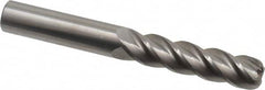 Accupro - 1/2", 4 Flute, Single End, Solid Carbide, 1/8" Corner Radius End Mill - 4" OAL, 40° Helix, Right Hand Flute, 2" LOC, Right Hand Cut - A1 Tooling