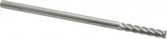 Accupro - 3/16", 4 Flute, Single End, Solid Carbide, 0.01" Corner Radius End Mill - 4" OAL, 40° Helix, Right Hand Flute, 1" LOC, Right Hand Cut - A1 Tooling