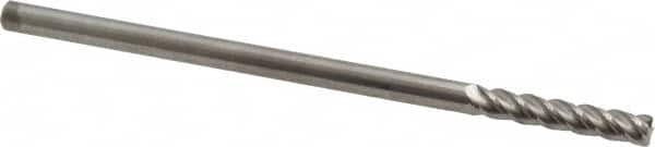 Accupro - 3/16", 4 Flute, Single End, Solid Carbide, 0.02" Corner Radius End Mill - 4" OAL, 40° Helix, Right Hand Flute, 1" LOC, Right Hand Cut - A1 Tooling