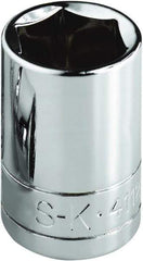 SK - 11/16", 1/2" Drive, Standard Hand Socket - 6 Points, Steel, Chrome Finish - A1 Tooling