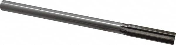 Interstate - 0.632" High Speed Steel Chucking Reamer - Straight Flute, 9/16" Straight Shank, 2-1/4" Flute Length, 9" OAL - A1 Tooling