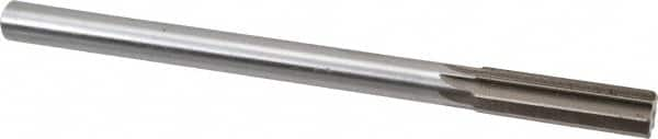 Interstate - 0.634" High Speed Steel Chucking Reamer - Straight Flute, 9/16" Straight Shank, 2-1/4" Flute Length, 9" OAL - A1 Tooling