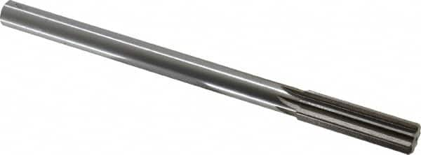 Interstate - 0.635" High Speed Steel Chucking Reamer - Straight Flute, 9/16" Straight Shank, 2-1/4" Flute Length, 9" OAL - A1 Tooling