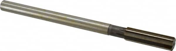 Interstate - 0.666" High Speed Steel Chucking Reamer - Straight Flute, 9/16" Straight Shank, 2-1/4" Flute Length, 9" OAL - A1 Tooling