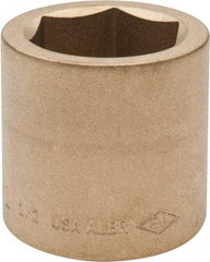 Ampco - 1-1/2", 3/4" Drive, Standard Hand Socket - 6 Points, 2-1/16" OAL, Aluminum Bronze - A1 Tooling