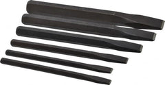 Mayhew - 6 Piece Cold Chisel Set - 5, 4-1/2, 5, 5-3/4, 6 & 7" OAL, Sizes Included 1/4 to 3/4" - A1 Tooling