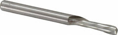 Onsrud - 1/4" Cutting Diam x 3/4" Length of Cut, 1 Flute, Downcut Spiral Router Bit - Uncoated, Right Hand Cut, High Speed Steel, 2-3/4" OAL x 1/4" Shank Diam, Single Edge, 19 to 32° Helix Angle - A1 Tooling