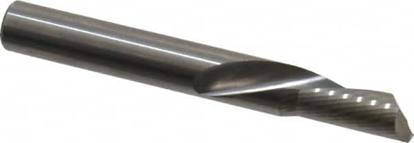 Onsrud - 3/8" Cutting Diam x 3/4" Length of Cut, 1 Flute, Downcut Spiral Router Bit - Uncoated, Right Hand Cut, Solid Carbide, 3" OAL x 3/8" Shank Diam, Single Edge, 22° Helix Angle - A1 Tooling