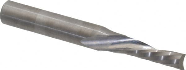 Onsrud - 3/16" Cutting Diam x 5/8" Length of Cut, 1 Flute, Downcut Spiral Router Bit - Uncoated, Right Hand Cut, Solid Carbide, 2" OAL x 1/4" Shank Diam, Single Edge, 21° Helix Angle - A1 Tooling