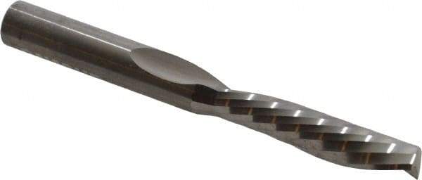 Onsrud - 3/8" Cutting Diam x 1-5/8" Length of Cut, 1 Flute, Downcut Spiral Router Bit - Uncoated, Right Hand Cut, Solid Carbide, 3-1/2" OAL x 3/8" Shank Diam, Single Edge - A1 Tooling