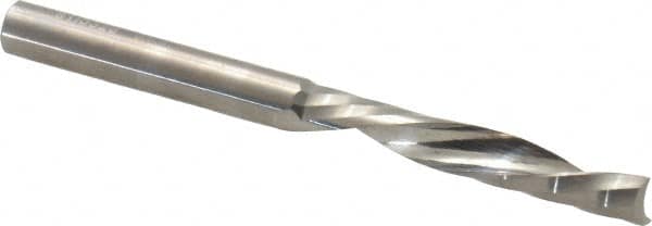 Onsrud - 1/4" Cutting Diam x 1-1/2" Length of Cut, 1 Flute, Downcut Spiral Router Bit - Uncoated, Right Hand Cut, Solid Carbide, 3" OAL x 1/4" Shank Diam, Single Edge - A1 Tooling