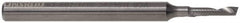 Accupro - 1/4" Cutting Diam x 3/4" Length of Cut, 1 Flute, Upcut Spiral Router Bit - Uncoated, Right Hand Cut, Solid Carbide, 2-1/2" OAL x 1/4" Shank Diam, Single Edge, 22° Helix Angle - A1 Tooling