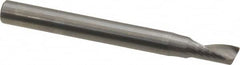 Onsrud - 7/32" Cutting Diam x 7/16" Length of Cut, 1 Flute, Upcut Spiral Router Bit - Uncoated, Right Hand Cut, Solid Carbide, 2-1/2" OAL x 1/4" Shank Diam, Single Edge, 22° Helix Angle - A1 Tooling