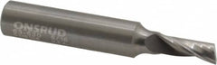 Onsrud - 5/16" Cutting Diam x 3/4" Length of Cut, 1 Flute, Upcut Spiral Router Bit - Uncoated, Right Hand Cut, Solid Carbide, 3" OAL x 1/2" Shank Diam, Single Edge, 22° Helix Angle - A1 Tooling