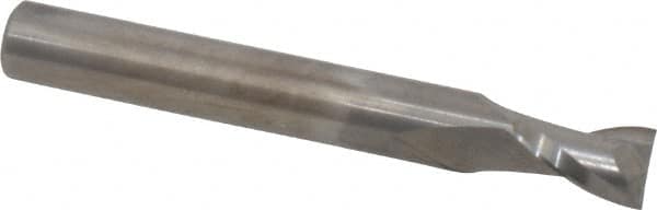 Onsrud - 1/4" Cutting Diam x 3/8" Length of Cut, 2 Flute, Upcut Spiral Router Bit - Uncoated, Right Hand Cut, Solid Carbide, 2" OAL x 1/4" Shank Diam, Bottom-Surfacing, 30° Helix Angle - A1 Tooling