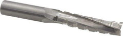 Onsrud - 1/2" Cutting Diam x 2-1/8" Length of Cut, 3 Flute, Upcut Spiral Router Bit - Uncoated, Right Hand Cut, Solid Carbide, 4" OAL x 1/2" Shank Diam, Three Edge, 10° Helix Angle - A1 Tooling