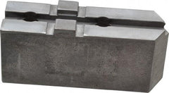 H & R Manufacturing - Tongue & Groove Attachment, Square Soft Lathe Chuck Jaw - Steel, 1-3/4" Btw Mount Hole Ctrs, 3-15/16" Long x 1-1/4" Wide x 1-5/8" High, 5/16" Groove - A1 Tooling