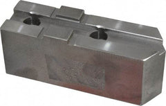 H & R Manufacturing - Tongue & Groove Attachment, Square Soft Lathe Chuck Jaw - Steel, 2.12" Btw Mount Hole Ctrs, 4-13/16" Long x 1-1/2" Wide x 1-7/8" High, 1/2" Groove - A1 Tooling