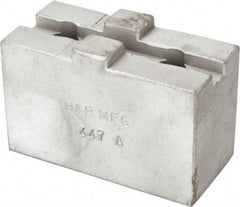 H & R Manufacturing - Tongue & Groove Attachment, Square Soft Lathe Chuck Jaw - Aluminum, 1-1/2" Btw Mount Hole Ctrs, 2-5/8" Long x 1-1/4" Wide x 1-5/8" High, 5/16" Groove - A1 Tooling