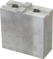 H & R Manufacturing - Tongue & Groove Attachment, Square Soft Lathe Chuck Jaw - Aluminum, 1-3/4" Btw Mount Hole Ctrs, 3-1/2" Long x 1-1/2" Wide x 3-3/8" High, 5/16" Groove - A1 Tooling