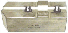 H & R Manufacturing - Tongue & Groove Attachment, Square Soft Lathe Chuck Jaw - Aluminum, 1-1/2" Btw Mount Hole Ctrs, 3-3/16" Long x 1-1/4" Wide x 1-5/8" High, 5/16" Groove - A1 Tooling