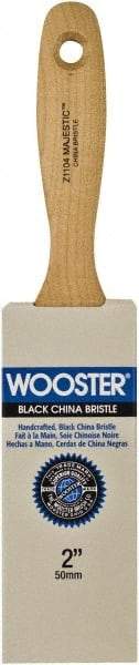 Wooster Brush - 2" Flat Hog Varnish Brush - 2-15/16" Bristle Length, 5-1/2" Maple Beavertail Handle - A1 Tooling