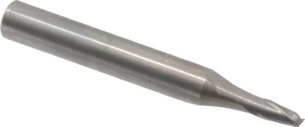 Onsrud - 1/8" Cutting Diam x 1/4" Length of Cut, 2 Flute, Upcut Spiral Router Bit - Uncoated, Right Hand Cut, Solid Carbide, 2" OAL x 1/4" Shank Diam, Bottom-Surfacing, 30° Helix Angle - A1 Tooling