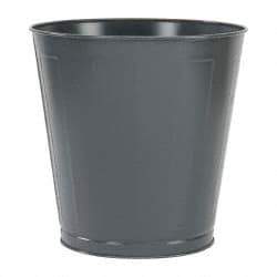 Value Collection - 14 Qt Gray Round Trash Can - Steel, 11-1/4" High - A1 Tooling