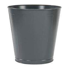 Value Collection - 14 Qt Gray Round Trash Can - Steel, 11-1/4" High - A1 Tooling