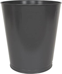 Value Collection - 28 Qt Gray Round Trash Can - Steel, 14-1/4" High - A1 Tooling