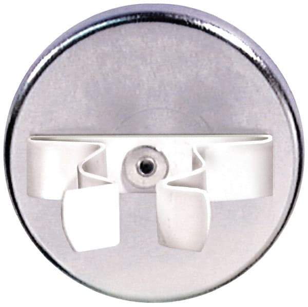 Mag-Mate - 11 Lb Max Pull Force, 1-9/32" Overall Height, 1.41" Diam, Ceramic Cup Magnet - Clamp Style, 7/8" Clamp Opening, Chrome Plated - A1 Tooling