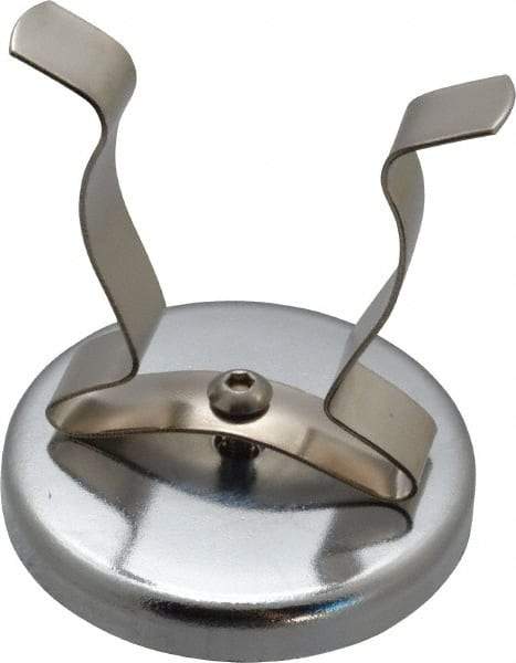 Mag-Mate - 41 Lb Max Pull Force, 2-1/2" Overall Height, 2.63" Diam, Ceramic Cup Magnet - Clamp Style, 1-7/8" Clamp Opening, Chrome Plated - A1 Tooling