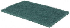 3M - 9" Long x 6" Wide x 0.4" Thick Scouring Pad - Medium-Duty, Green - A1 Tooling