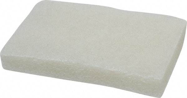 3M - 5" Long x 3-1/2" Wide x 3/4" Thick Scouring Pad - Light-Duty, White - A1 Tooling