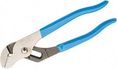 Channellock - 6-1/2" OAL, 7/8" Max Capacity, 5 Position Gooseneck Tongue & Groove Pliers - Straight Jaws, Plastic Dipped Handles - A1 Tooling