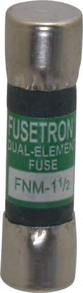 Cooper Bussmann - 250 VAC, 1.5 Amp, Time Delay General Purpose Fuse - Fuse Holder Mount, 1-1/2" OAL, 10 at 125 V kA Rating, 13/32" Diam - A1 Tooling