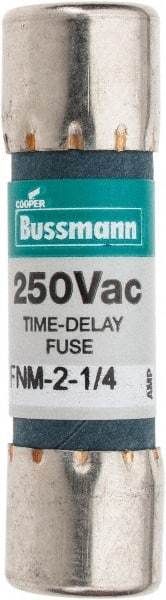 Cooper Bussmann - 250 VAC, 2.25 Amp, Time Delay General Purpose Fuse - Fuse Holder Mount, 1-1/2" OAL, 10 at 125 V kA Rating, 13/32" Diam - A1 Tooling