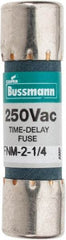 Cooper Bussmann - 250 VAC, 2.25 Amp, Time Delay General Purpose Fuse - Fuse Holder Mount, 1-1/2" OAL, 10 at 125 V kA Rating, 13/32" Diam - A1 Tooling