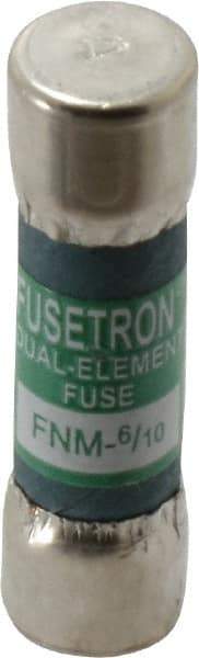 Cooper Bussmann - 250 VAC, 0.6 Amp, Time Delay General Purpose Fuse - Fuse Holder Mount, 1-1/2" OAL, 10 at 125 V kA Rating, 13/32" Diam - A1 Tooling