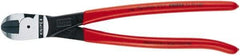 Knipex - 10" OAL, 9/64" Capacity, Diagonal Cutter - 1-1/8" Jaw Length x 1-1/8" Jaw Width, Round/Center-Cut Head, Plastic Coated Handle - A1 Tooling