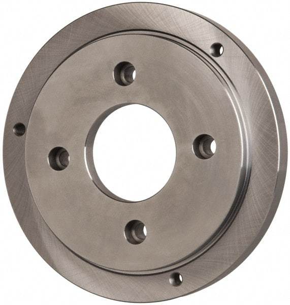 Buck Chuck Company - Adapter Back Plate for 12" Diam Self Centering Lathe Chucks - A1/A2-6 Mount, 2" Through Hole Diam, 10.221mm ID, 12.6" OD, 0.989" Flange Height, Steel - A1 Tooling