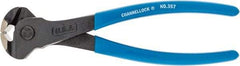 Channellock - 7-1/2" OAL, End Cutting Pliers - #00-1/4 Capacity, 0.35" Jaw Length x 1.18" Jaw Width, Plastic Dipped Handle - A1 Tooling