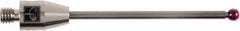 Renishaw - 0.12 Inch Ball Diameter, Carbide Stem, M4 Thread, Ruby Point Ball Tip CMM Stylus - 1.52 Inch Working Length, 0.08 Inch Stem Diameter, 1.97 Inch Overall Length - A1 Tooling