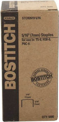 Stanley Bostitch - 1/4" Long x 7/16" Wide, 24 Gauge Crowned Construction Staple - Steel, Chisel Point - A1 Tooling