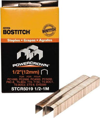 Stanley Bostitch - 1/2" Long x 7/16" Wide, 24 Gauge Crowned Construction Staple - Steel, Chisel Point - A1 Tooling