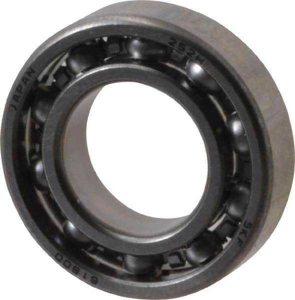 SKF - 10mm Bore Diam, 19mm OD, Open Thin Section Radial Ball Bearing - 5mm Wide, 1 Row, Round Bore, 132 Lb Static Capacity, 310 Lb Dynamic Capacity - A1 Tooling